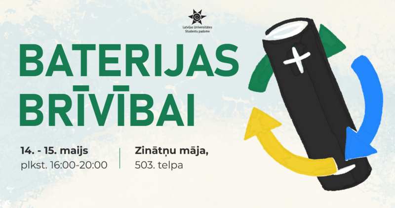 Aicinām piedalīties pasākumā “Baterijas brīvībai”!