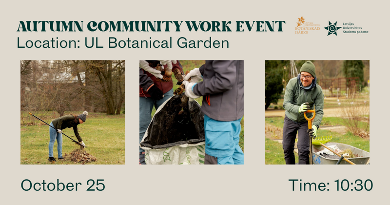 Autumn Community Work Event 2025 at the University of Latvia Botanical Garden